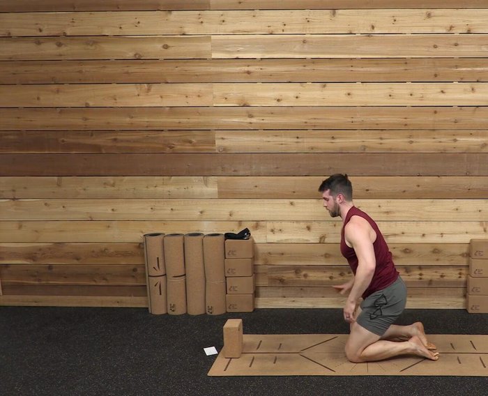 Place additional blocks under your right knee for support, as needed.
