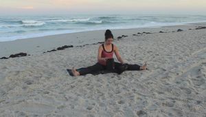 White-Legged Seated Forward Fold: A Guided Yoga Pose with Props