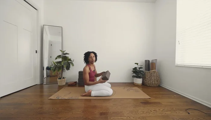 Place a foam block under your forehead for added comfort.