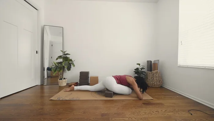 Breathe and relax into the pose.