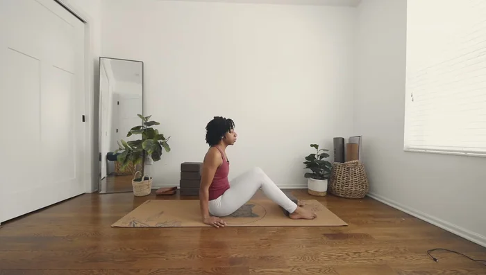 Squeeze your inner thighs and ankles together.