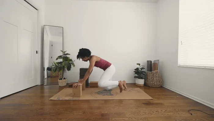 Place a block under your foot for support and stability.
