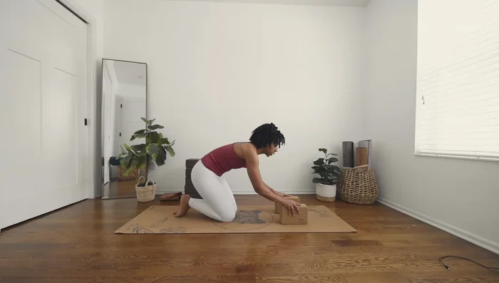 Place blocks under your shoulders.