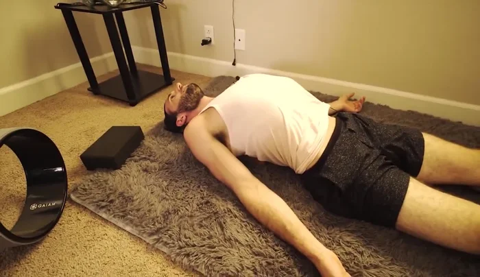 Lie down for 3-5 minutes.