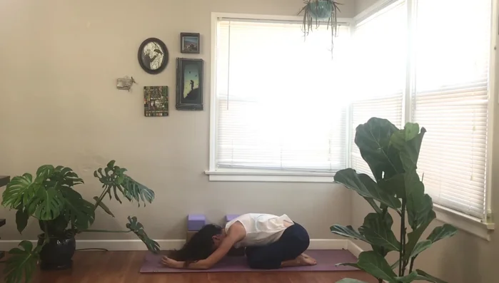 Gently come down, child's pose.