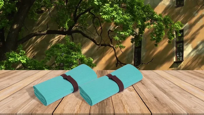 Frenzy Bird 1mm Travel Yoga Mat: Microfiber surface (sweat-absorbent), non-slip natural rubber backing (eco-friendly). Lightweight with carry strap.