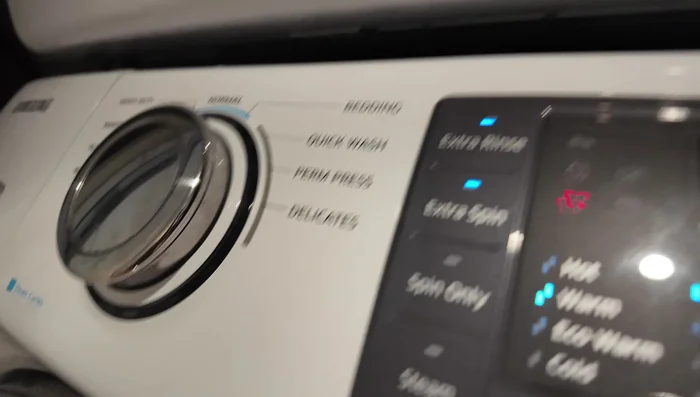 Start the washing machine.