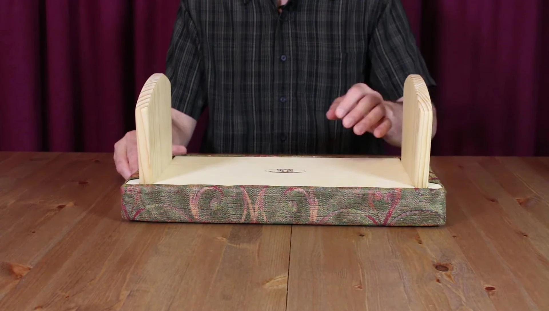 Close-up shot showing the thickness and texture of the bench's padding.