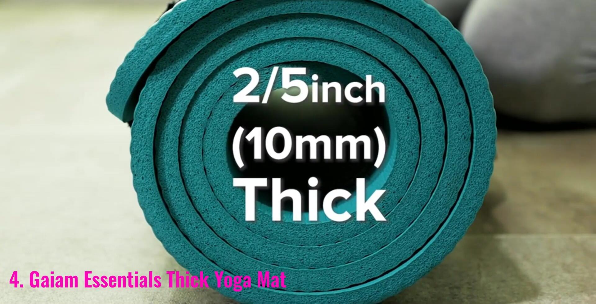 Someone using the Gaiam mat for yoga.