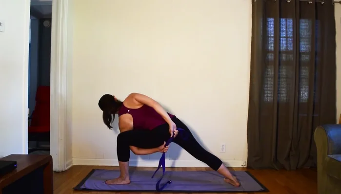 Focus on the bind and deepening the stretch, not on reaching your hands.