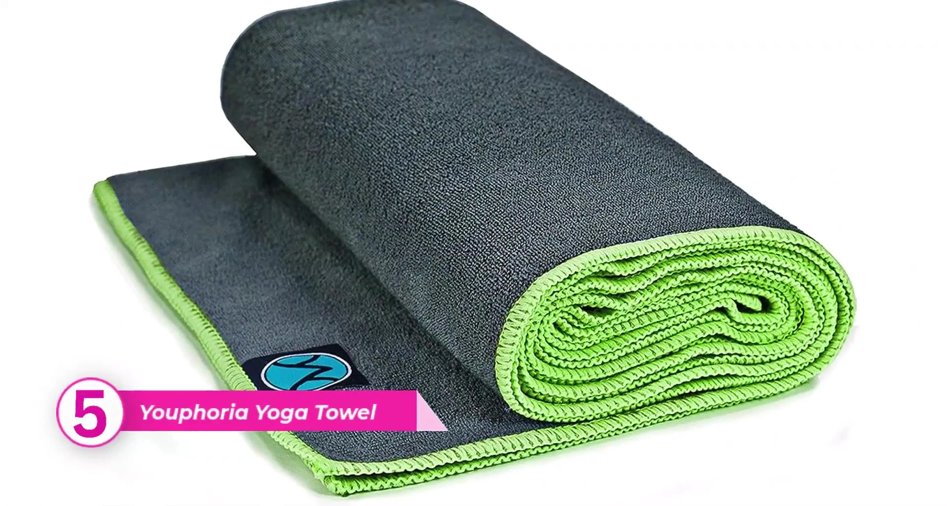 The Euphoria Yoga Towel shown, emphasizing its color and design.