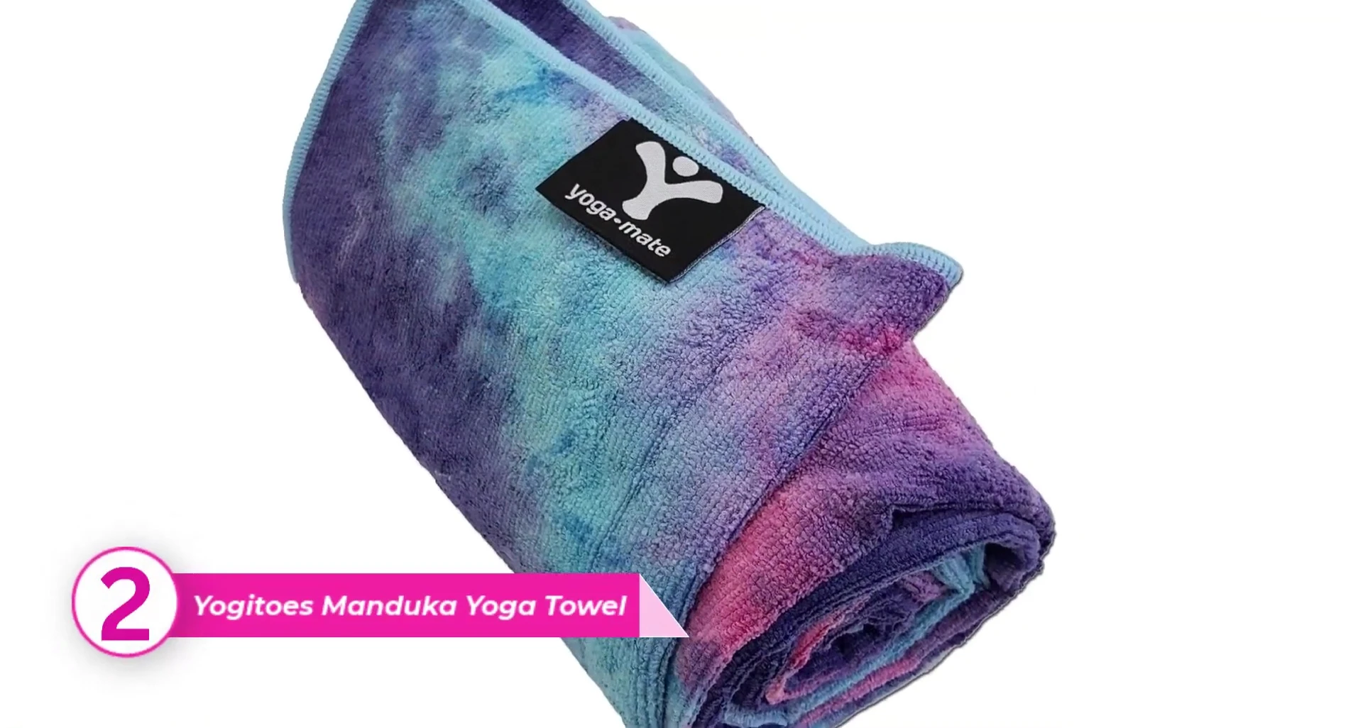 The Yago Manuka Yoga Towel displayed, highlighting its design and color.