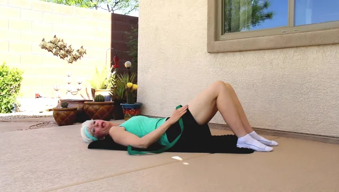 Keep your left knee bent and your foot flexed.