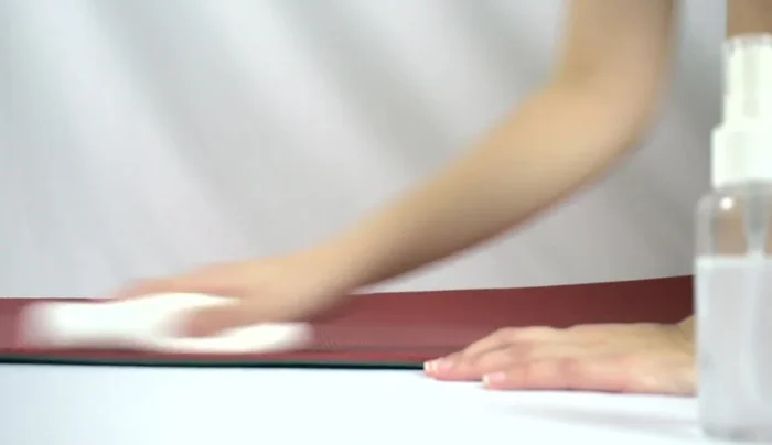 Roll up your mat to prevent dirt from getting back on the clean surface.