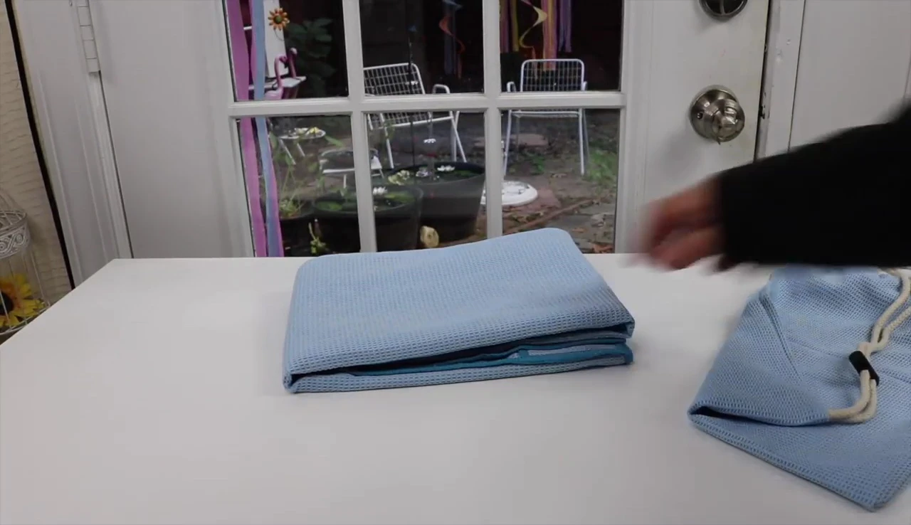 Using the towel at home