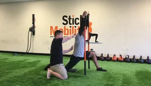 Deep Hamstring & Hip Flexor Stretch with Resistance Sticks