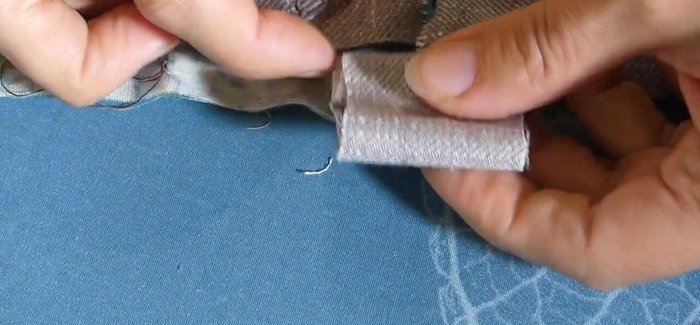 Finish zipper ends: If the zipper is shorter than the fabric, add a small fabric wrap around each end, sandwiching the zipper end between the outer and inner fabric. Fold, pin, and top stitch.