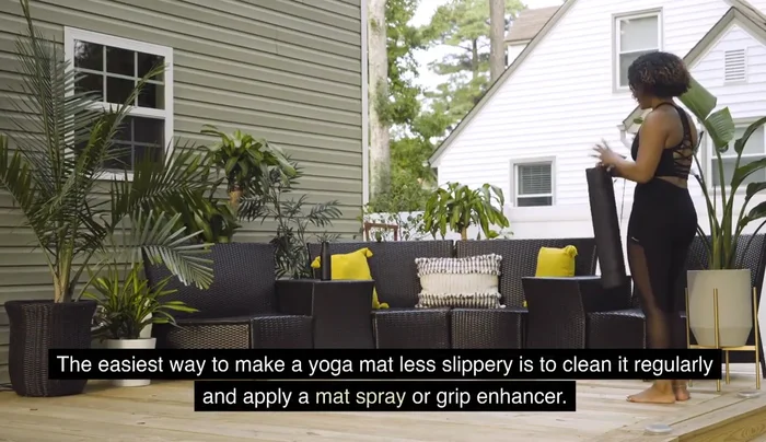 Mat Cleaner Application: Use a mat cleaner with ingredients designed to repel water and increase tackiness. Vinegar, witch hazel, and certain essential oils are common ingredients in these cleaners.