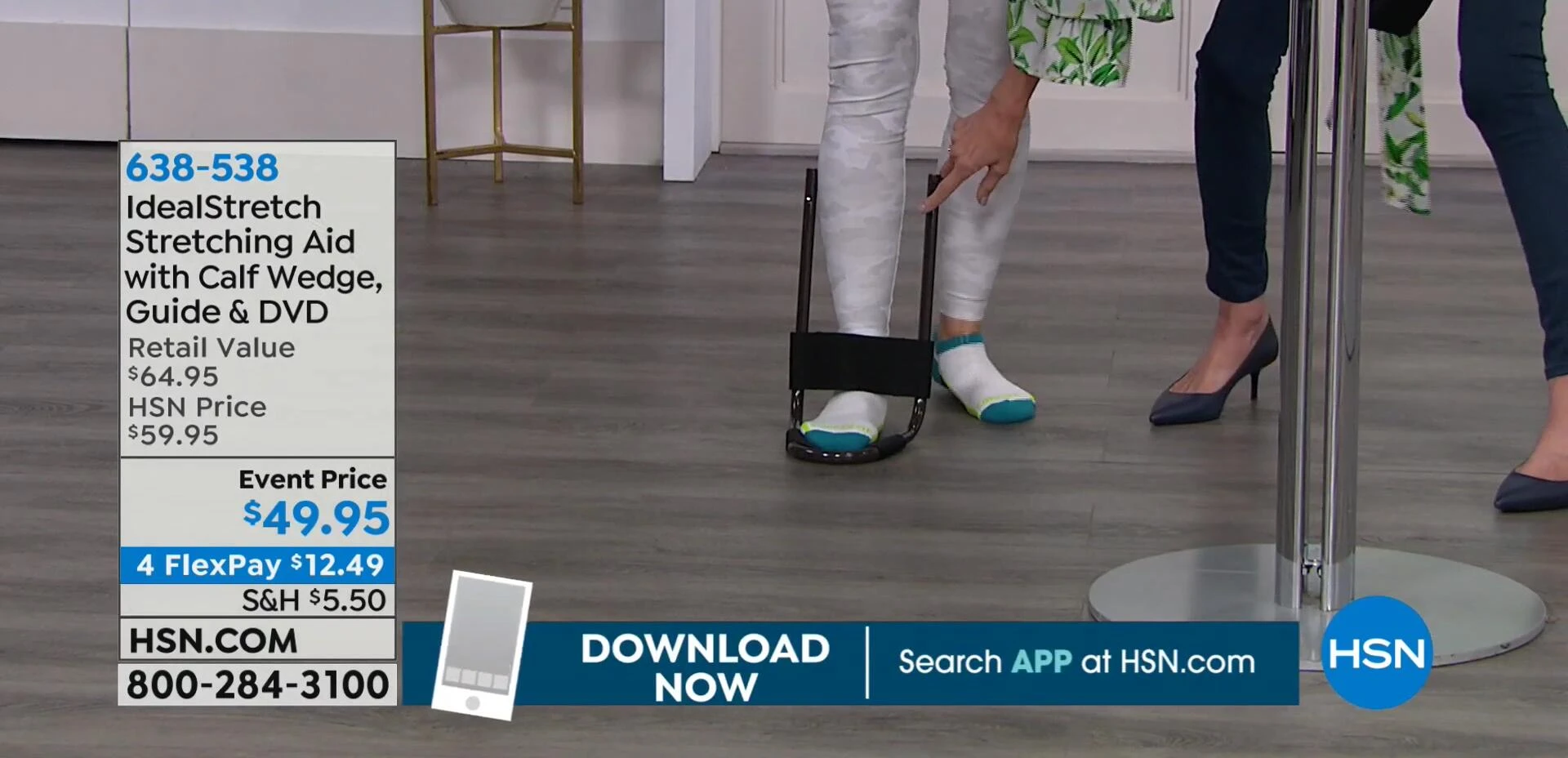 Demonstrating the IdealStretch's compact size and portability.