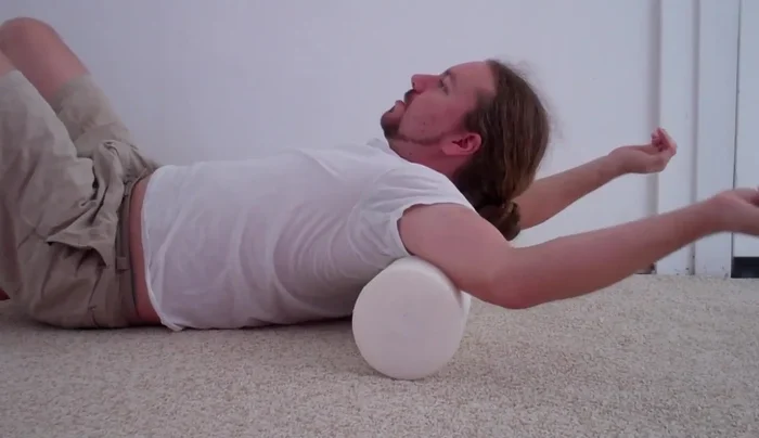 If neck pain is an issue, place your hands behind your head for support.