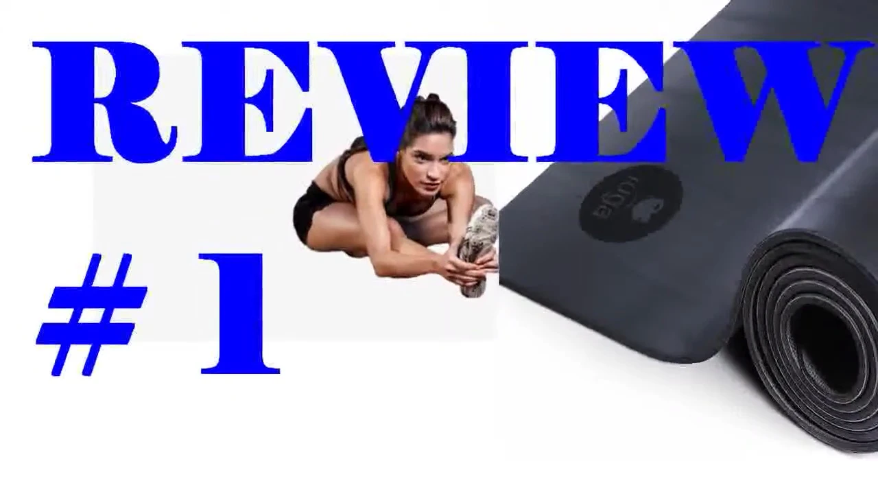 The yoga mat rolled up with its carry strap.