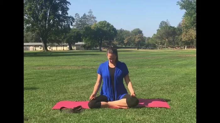 Shoulder and Back Stretch (Hands Clasped in Front): Clasp your hands in front, rounding your shoulders. Breathe deeply, feeling the stretch.