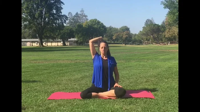 Repeat One-Armed Strap Stretch on the other side.