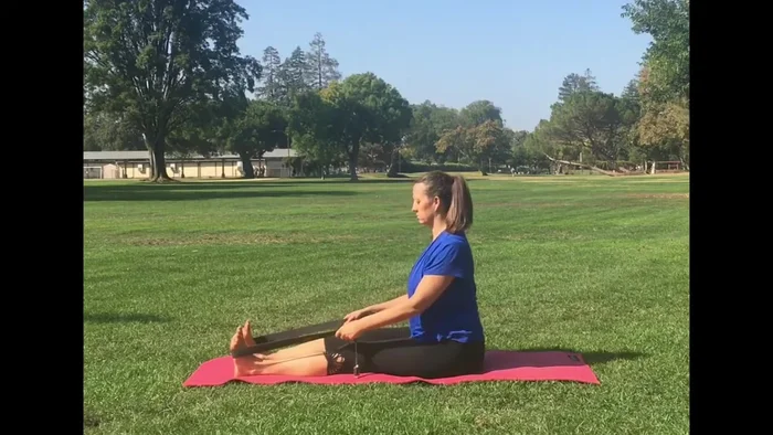 Butterfly Pose: Bring the soles of your feet together, fold forward, feeling the stretch in your inner thighs.