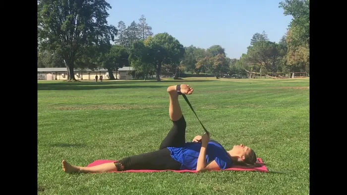 Inner Thigh Stretch (Right Leg): Drop your right leg to the left, feeling the stretch in your inner thigh.