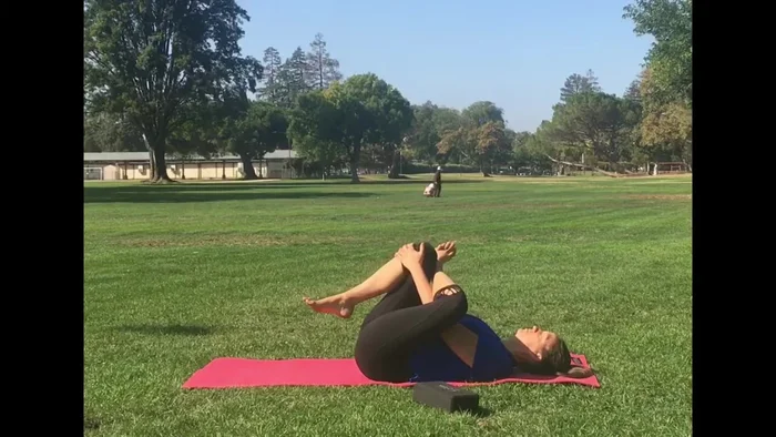 Glute Stretch: Straighten one leg, tuck the other knee to your chest. Drop your knee to one side, stretching your glutes and lower back.