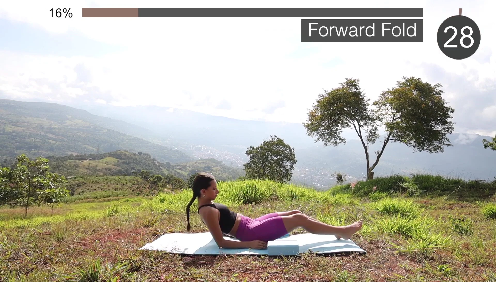 Forward fold with emphasis on keeping knees straight.