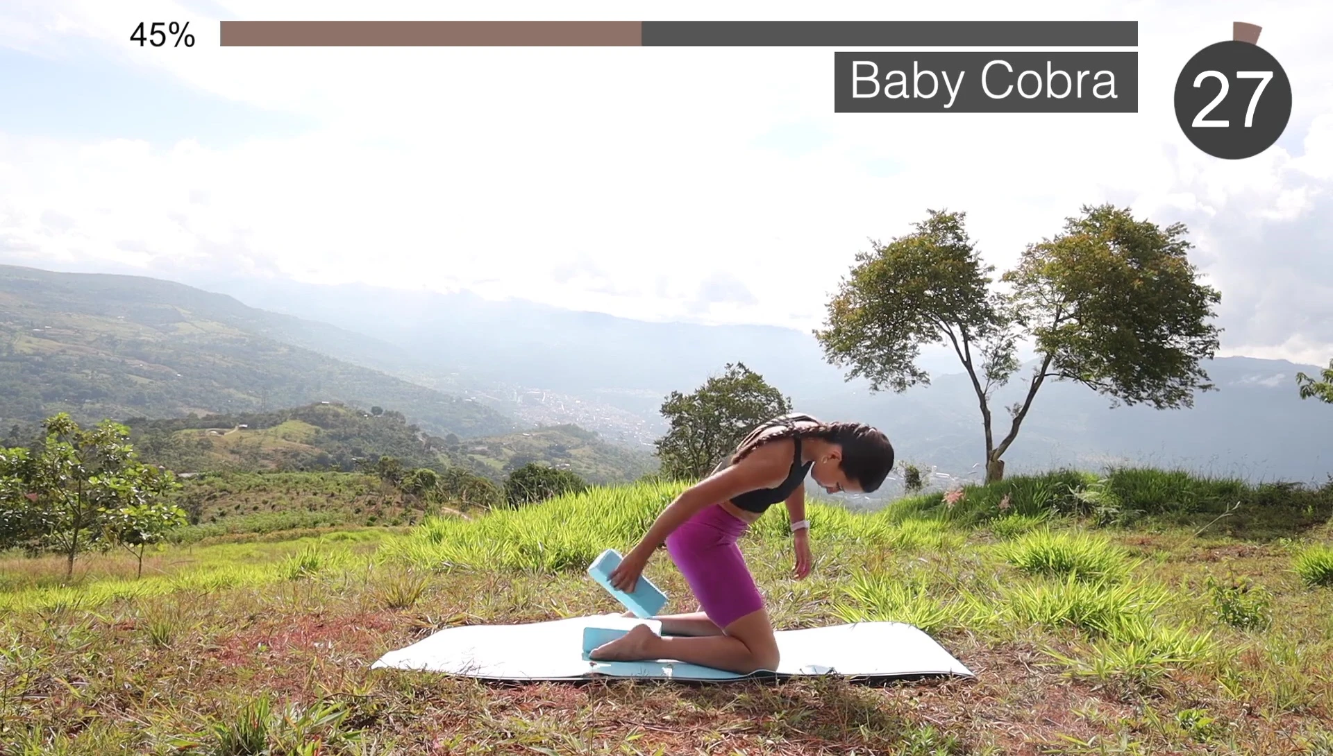 Baby cobra pose.