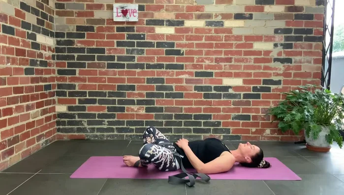Maintain the pose for 5 minutes (or 2-3 minutes if needed). Focus on breathing and releasing tension.