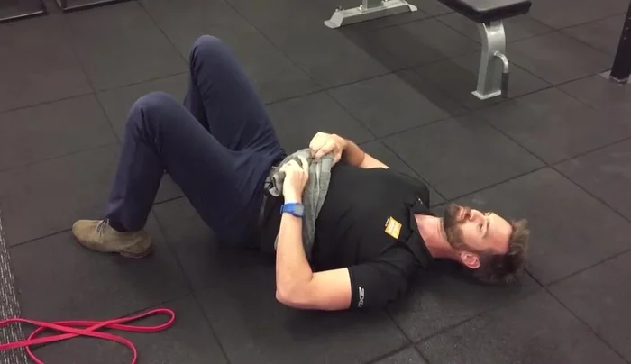 Exhale slowly through your nose.