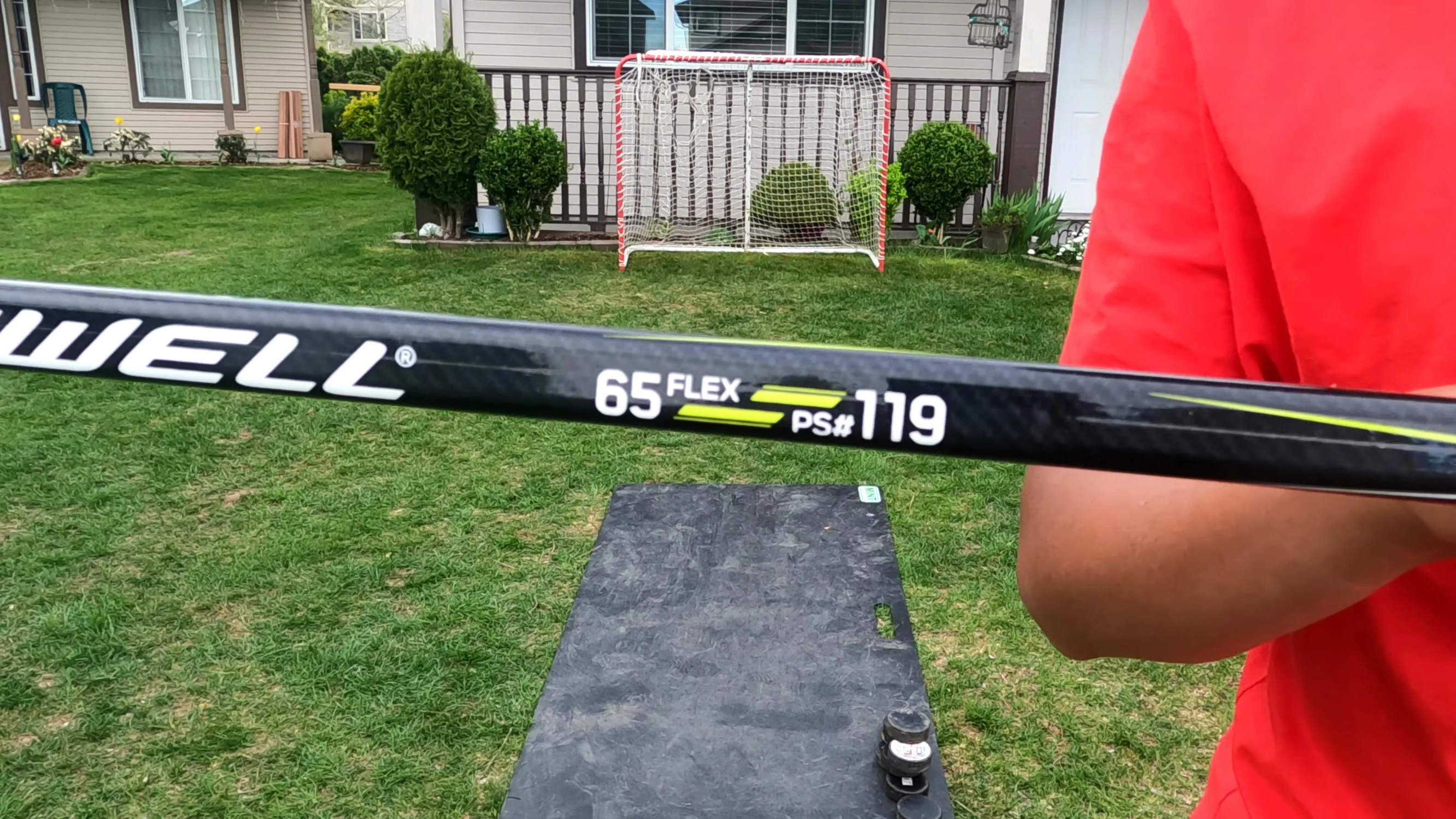 Close-up shot highlighting the stick's details.