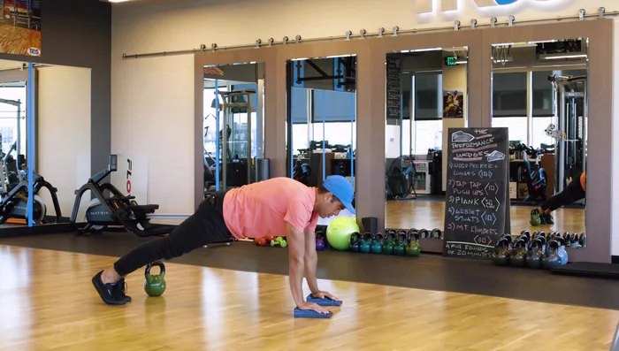 Plank: Hold a plank position for 30 seconds, keeping glutes engaged and core tight. Breathe through your nose for added cardio.