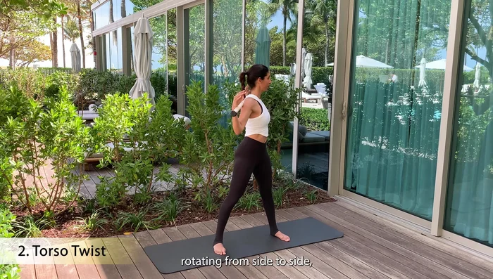 Allow your chest and hips to move, then pivot on your back foot, rotating your whole body.