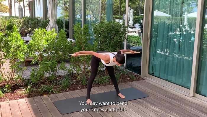 Move only from the hips, keeping your back parallel to the floor.