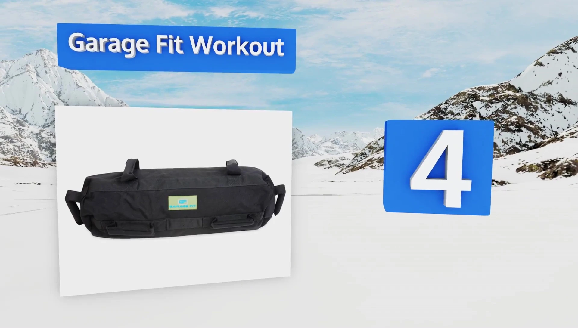 Person performing an exercise with the Garage Fit Workout Sandbag
