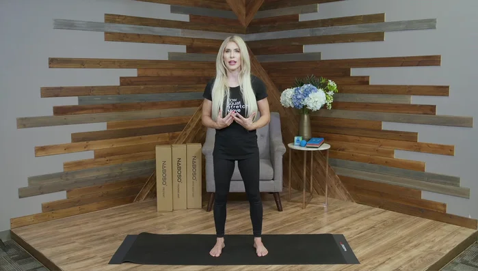 Rock your weight forward and backward to feel the pressure changes in your heels and the balls of your feet. This helps you find your center.