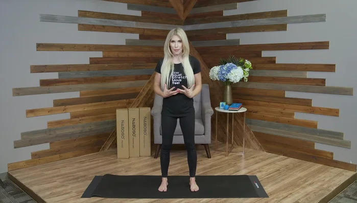 Rock your weight forward and backward to feel the pressure changes in your heels and the balls of your feet. This helps you find your center.