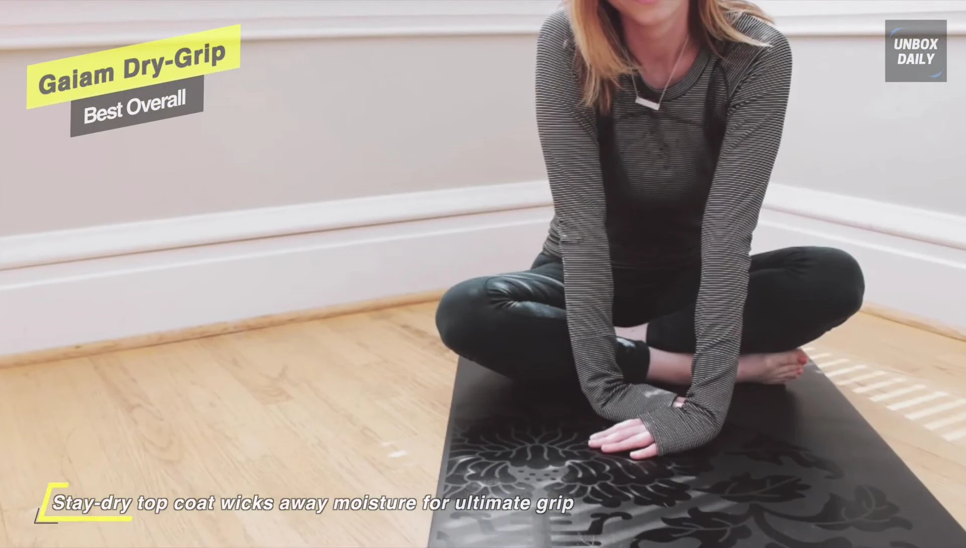 Someone doing Yoga on the Gyeom Soles Dry Grip Yoga Mat.