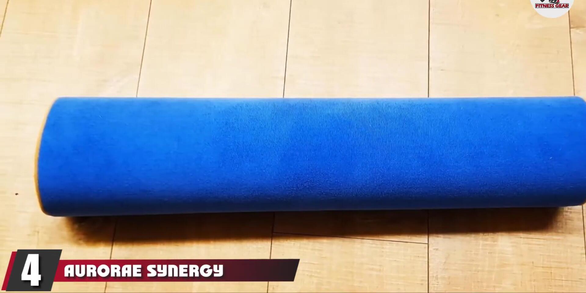 Aurora Synergy Yoga Mat Towel showcasing its dual-layer design.