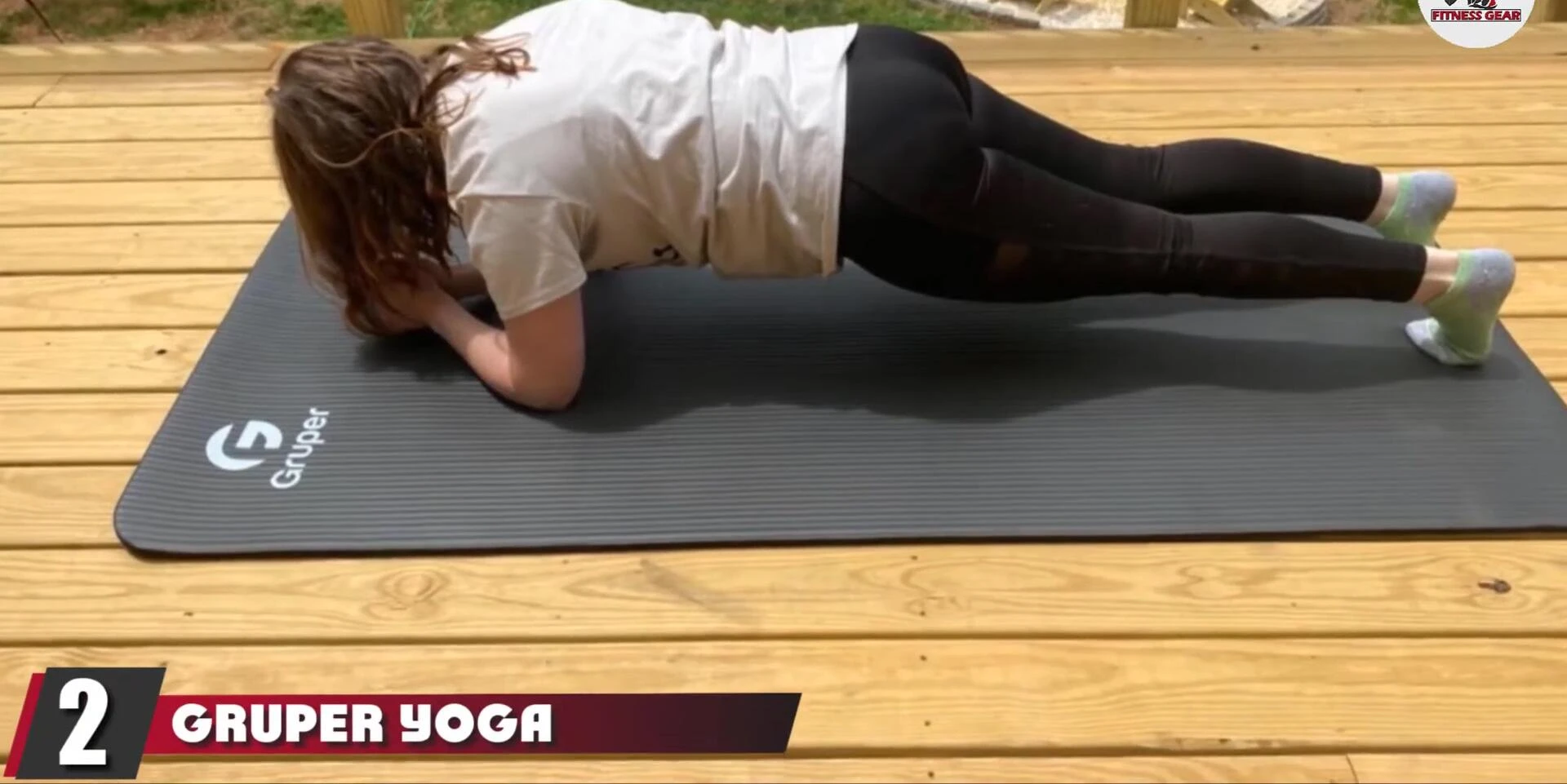 Grouper Yoga Mat showcasing its thickness and soft texture.