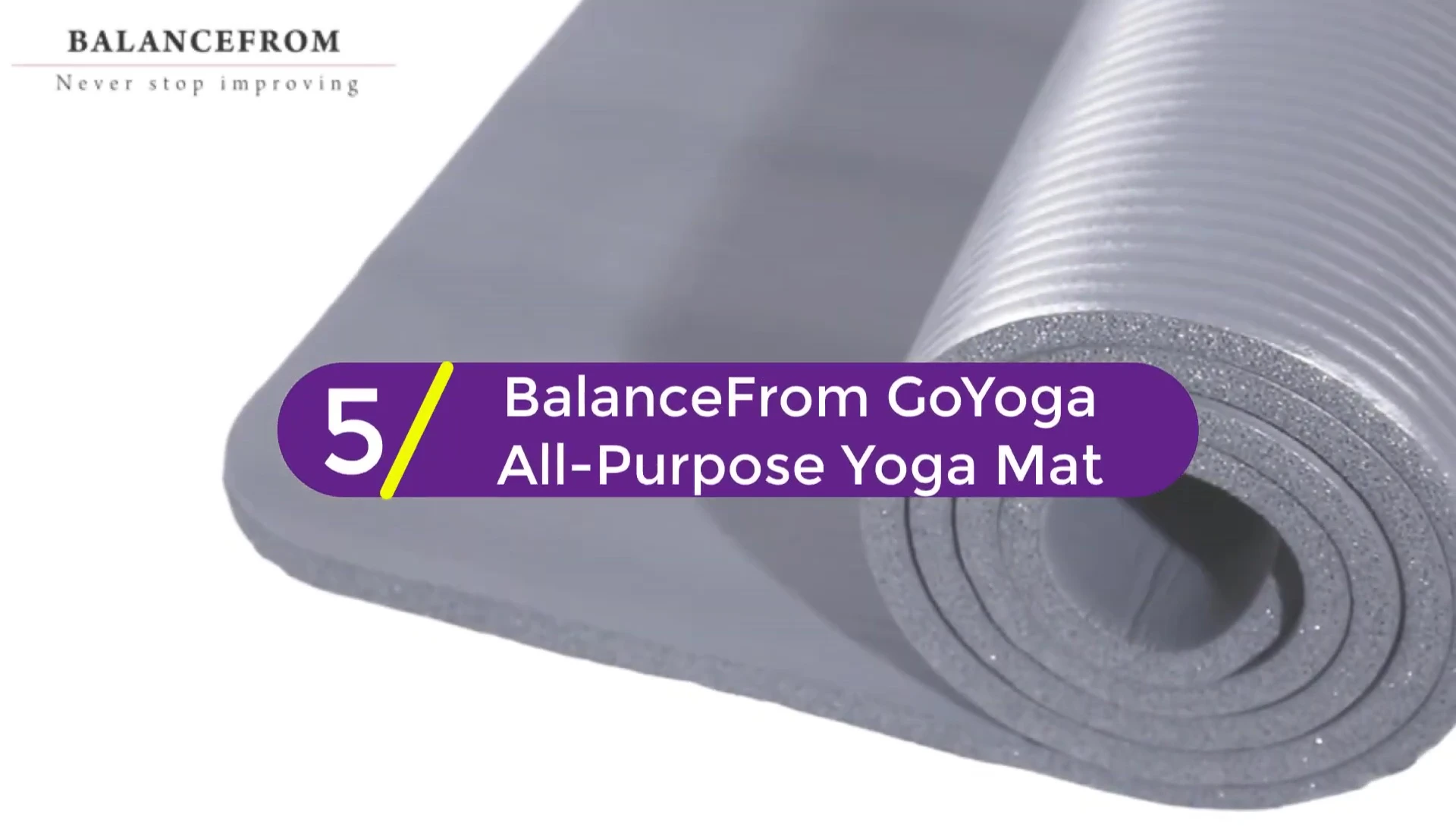 BalanceFrom Go Yoga mat showcasing its thickness