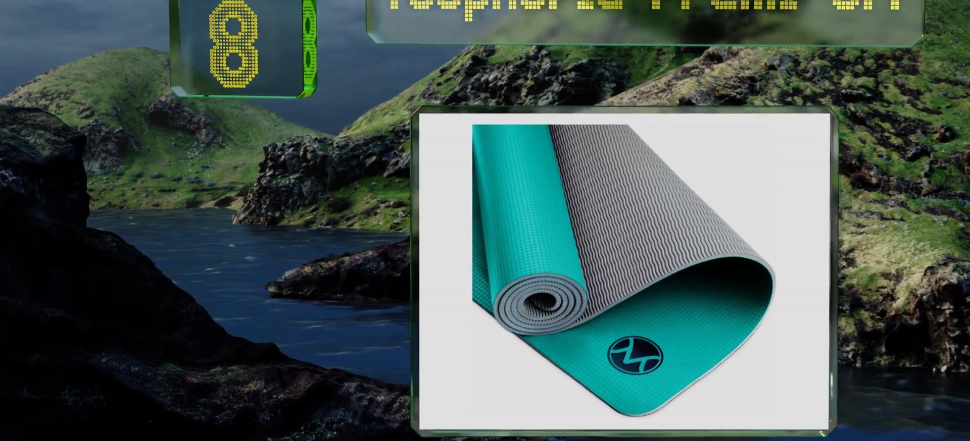Euphoria Pry Oh Yoga Mat highlighting its cushioning and absorbency.
