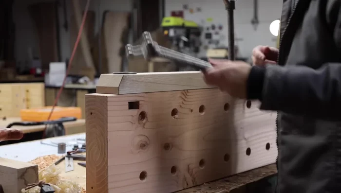 Install the vise jaws.